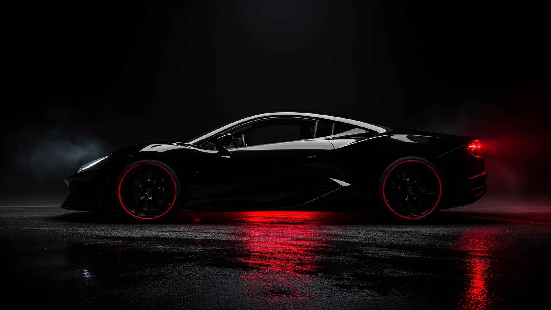Blacked-out luxury sports car detailed by Detail by DC